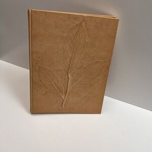 RARE HERBARIUM ALBUM pressed plants flowers ITALIAN ROSSI LEATHER BOOK DESIGNER